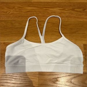 Lululemon White Flow Y Bra Nulu Size 6
